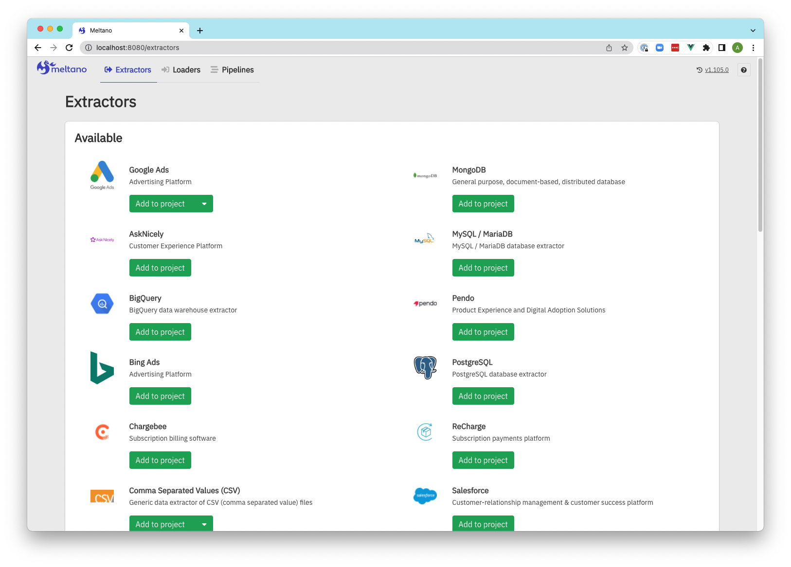 Extractors interface