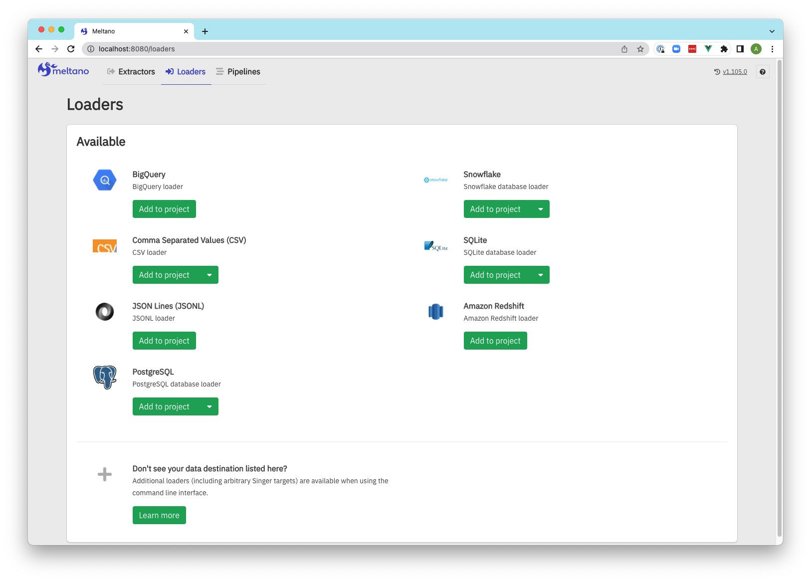 Loaders interface
